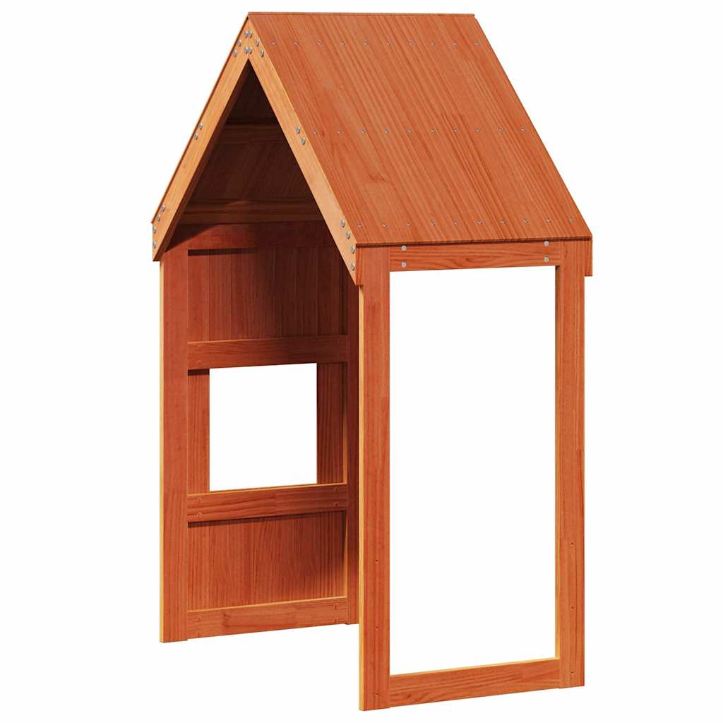 Dach für Kinderbett Wachsbraun 55x84x132 cm Massivholz