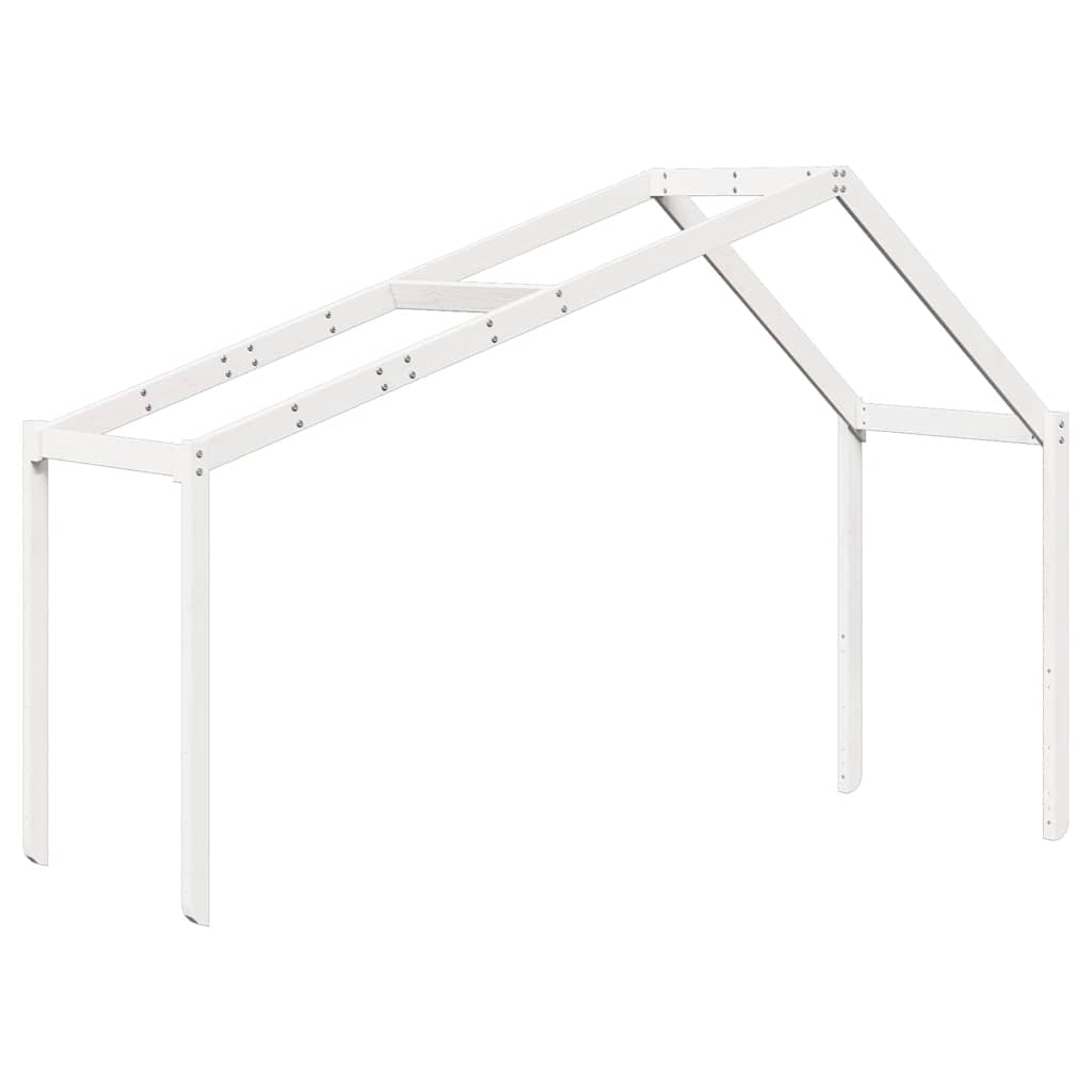 Dach für Kinderbett Weiß 213x95,5x144,5 cm Massivholz Kiefer