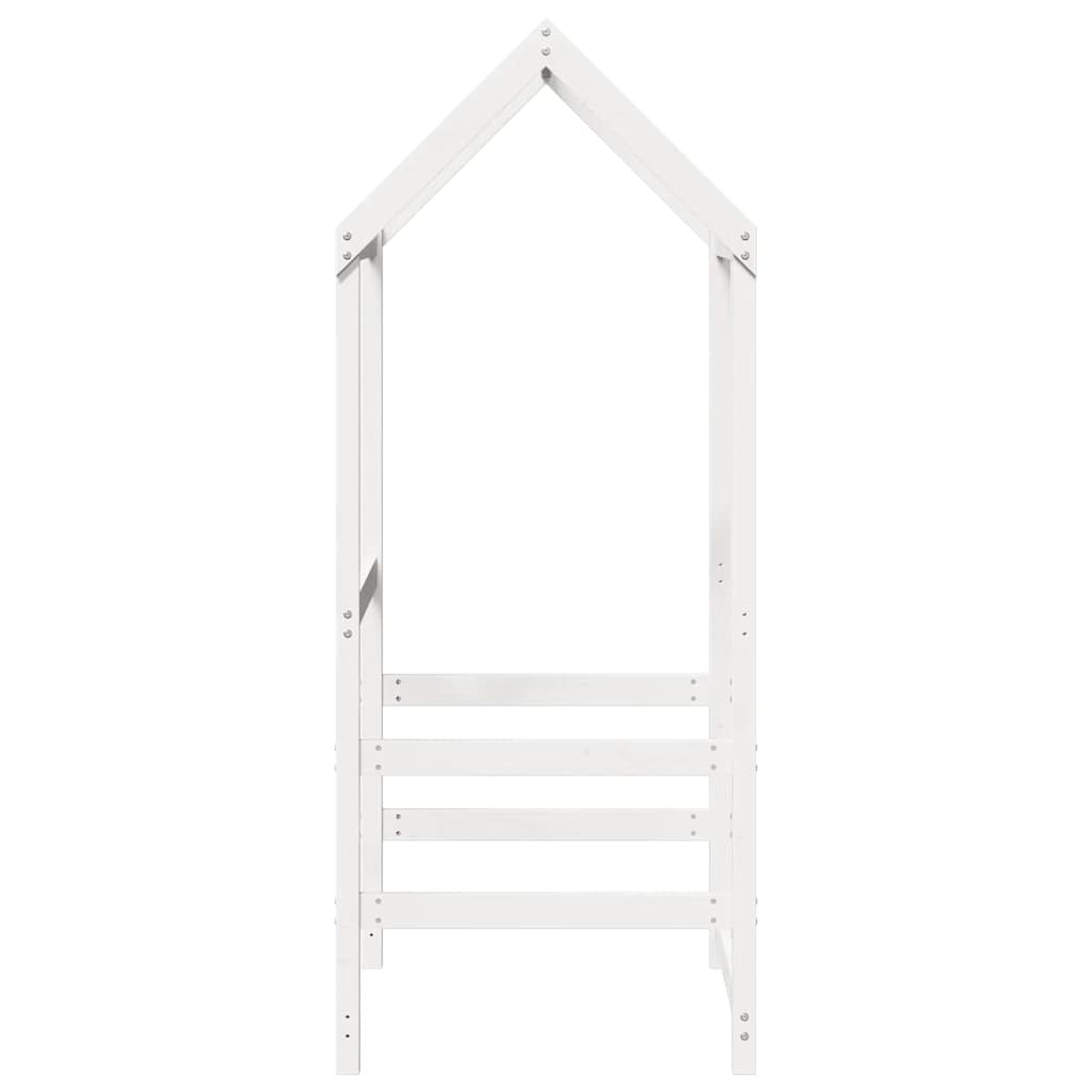 Dach für Kinderbett Weiß 98x70x176,5 cm Massivholz Kiefer