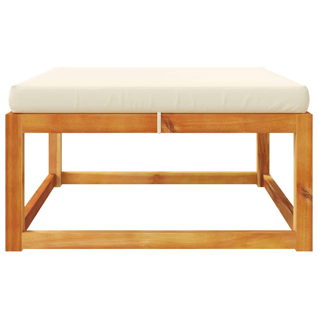 Gartenhocker mit Kissen 65x65x29 cm Massivholz Akazie