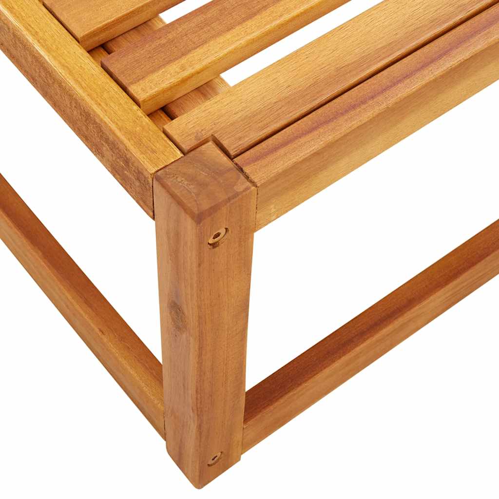 3-tlg. Gartensofa-Set mit Kissen Holz Akazie & Seil