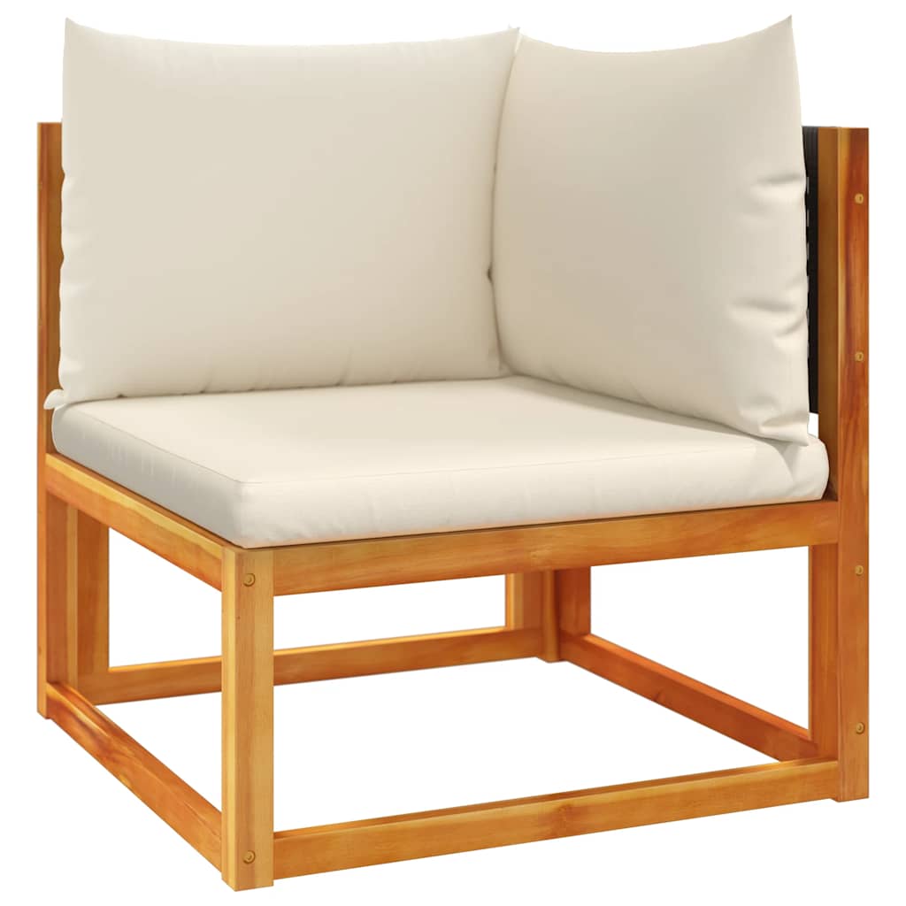 Gartensofa-Ecke mit Kissen Holz Akazie & Rattan