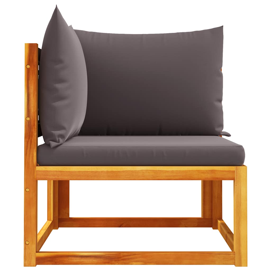Gartensofa-Ecke mit Kissen Holz Akazie & Rattan