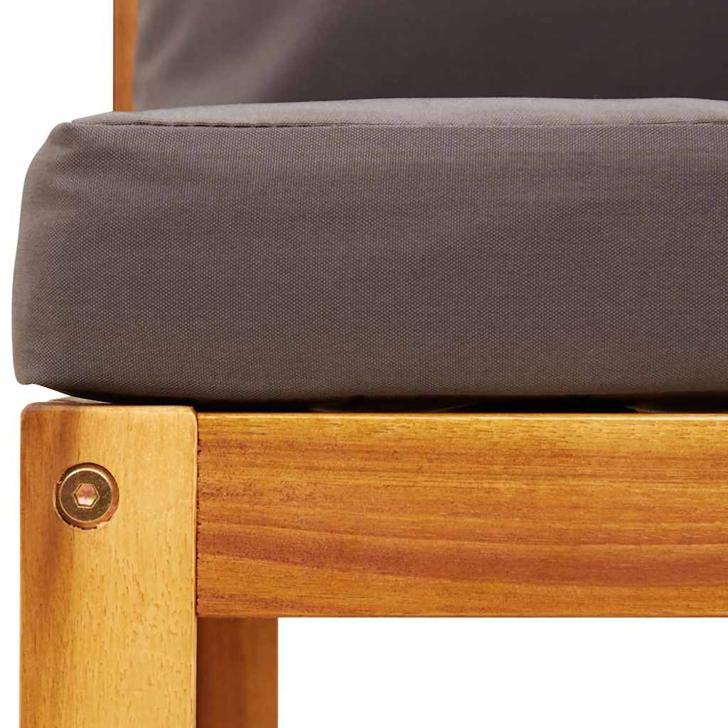 Gartensofa-Ecke mit Kissen Holz Akazie & Rattan