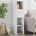 Highboard Weiß 30x42,5x124 cm Holzwerkstoff