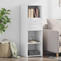 Highboard Weiß 40x42,5x124 cm Holzwerkstoff