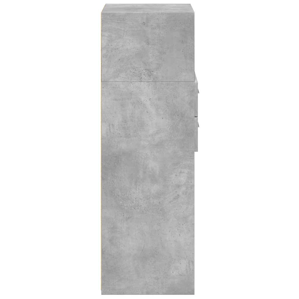 Highboard Betongrau 40x42,5x124 cm Holzwerkstoff