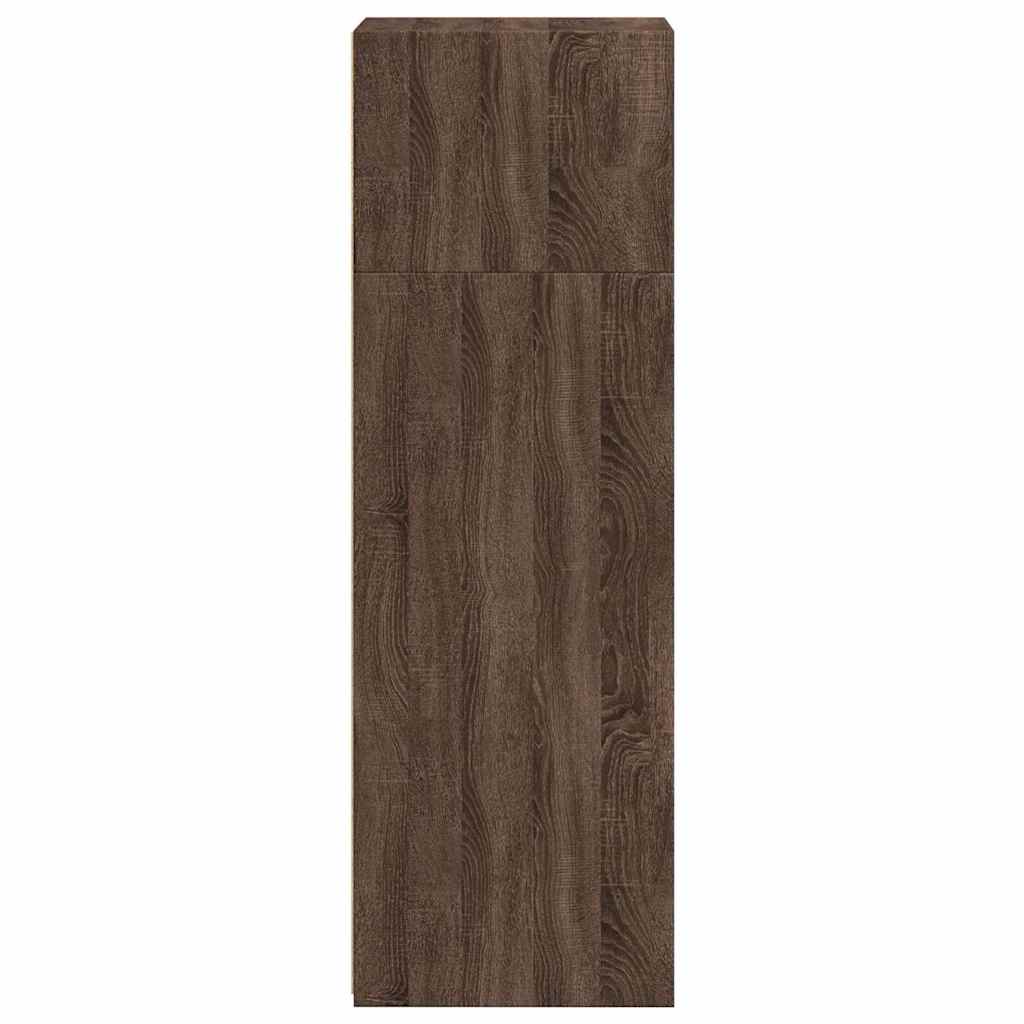 Highboard Braun Eichen-Optik 40x41x124 cm Holzwerkstoff