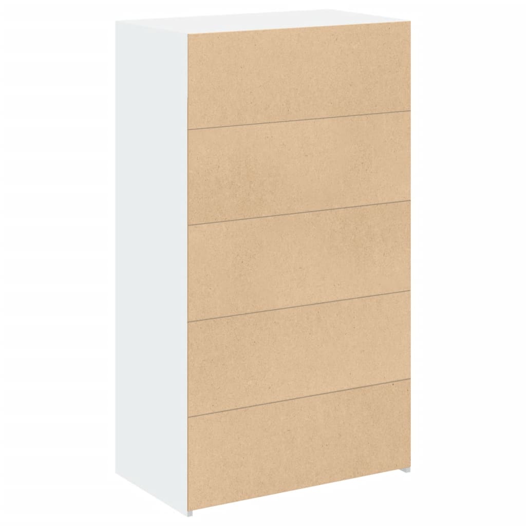 Highboard Weiß 70x41x124 cm Holzwerkstoff