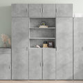 Highboard Betongrau 80x42,5x185 cm Holzwerkstoff