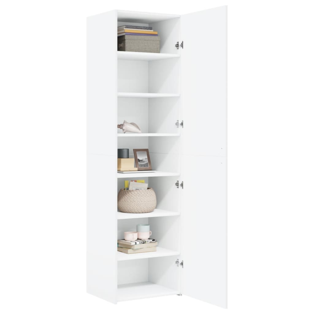 Highboard Weiß 50x42,5x185 cm Holzwerkstoff