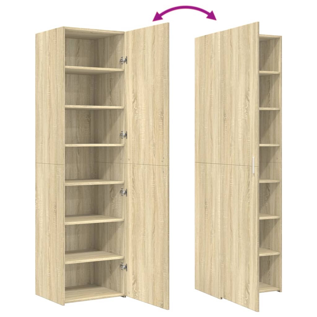 Highboard Sonoma-Eiche 50x42,5x185 cm Holzwerkstoff
