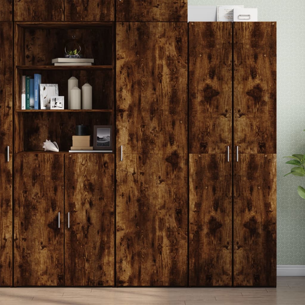 Highboard Räuchereiche 50x42,5x185 cm Holzwerkstoff