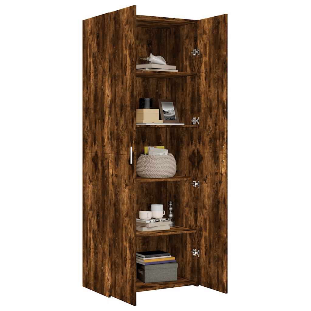 Highboard Räuchereiche 70x42,5x185 cm Holzwerkstoff