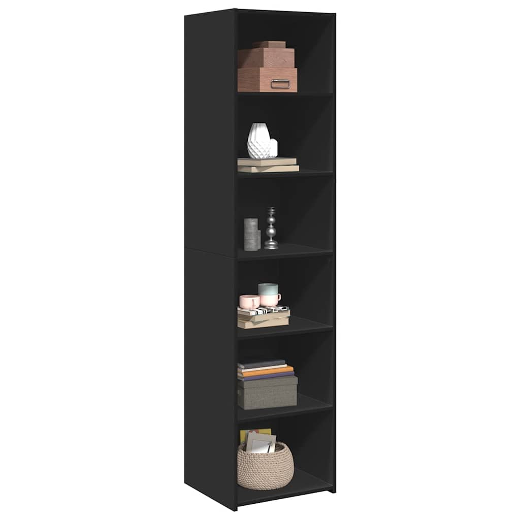 Highboard Schwarz 45x41x185 cm Holzwerkstoff