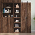 Highboard Braun Eichen-Optik 45x41x185 cm Holzwerkstoff