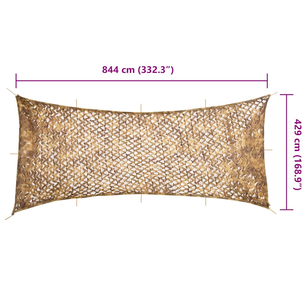 Tarnnetz mit Aufbewahrungstasche 844x429 cm Sandfarbe