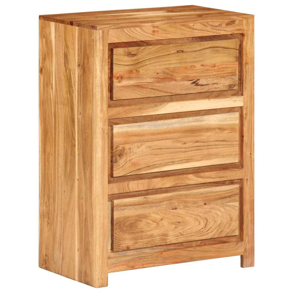 Schubladenschrank 55x33x75 cm Massivholz Akazie