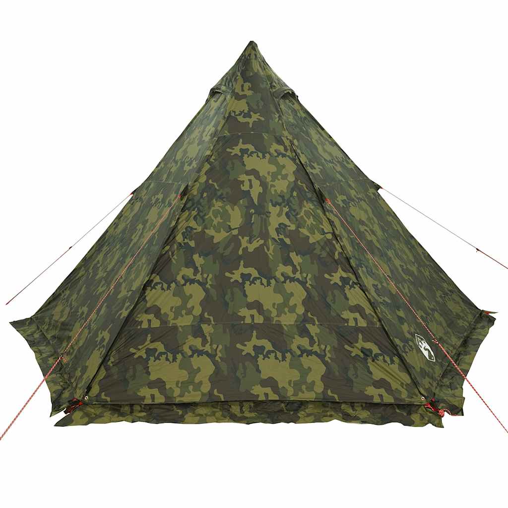 Tipi-Familienzelt 6 Personen Tarnmuster Wasserdicht