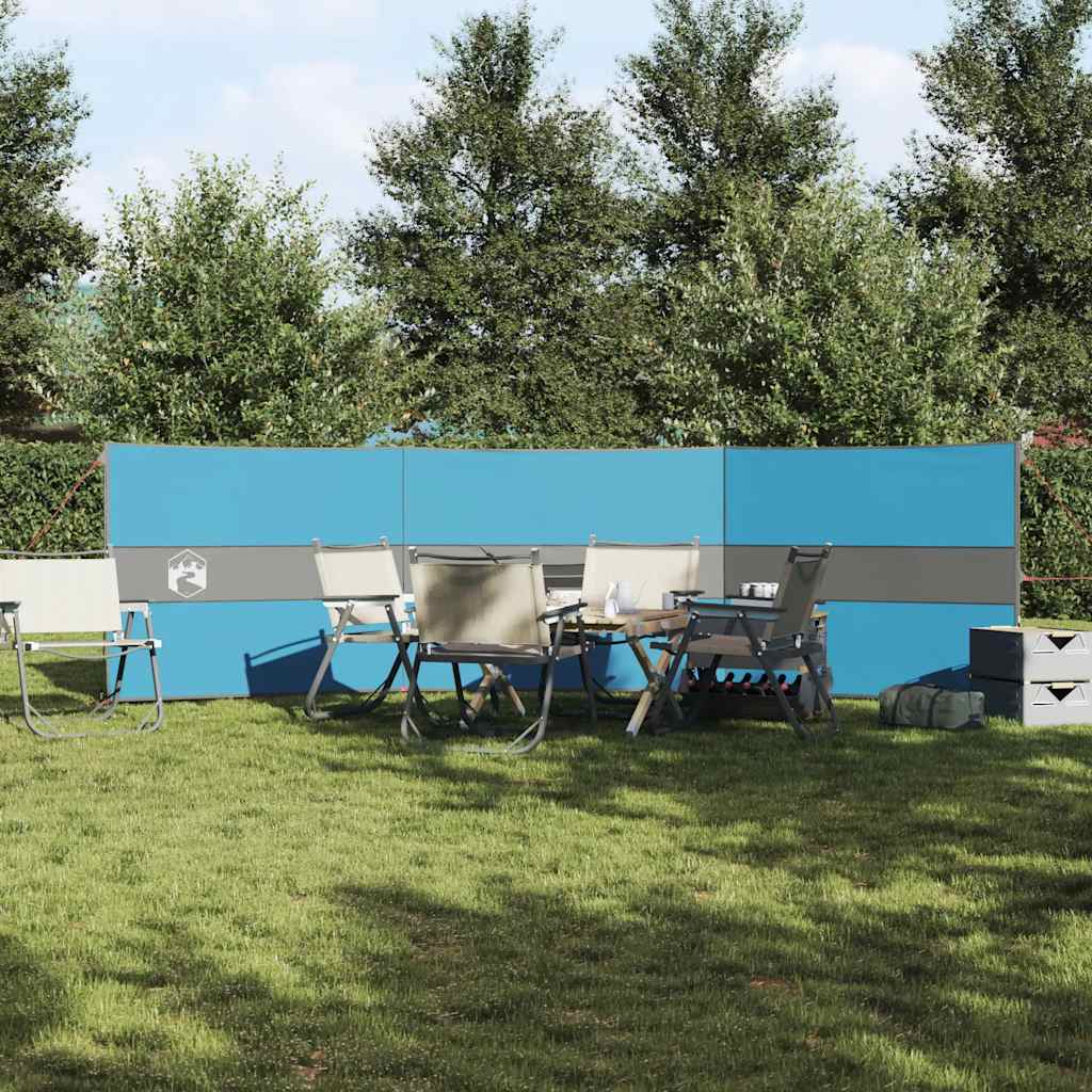 Camping-Windschutz Blau 490x123 cm Wasserdicht