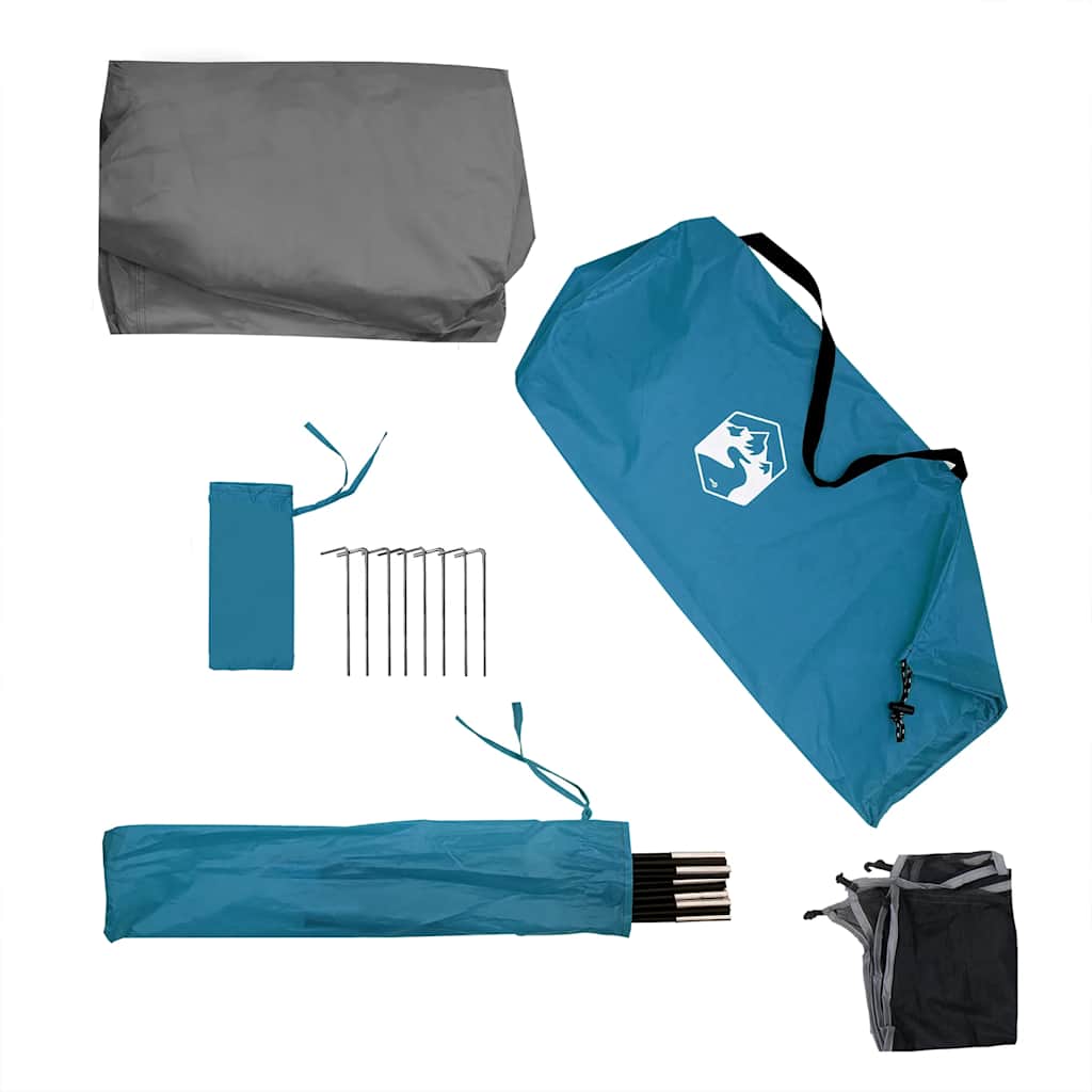 Camping-Windschutz Blau 508x130 cm Wasserdicht