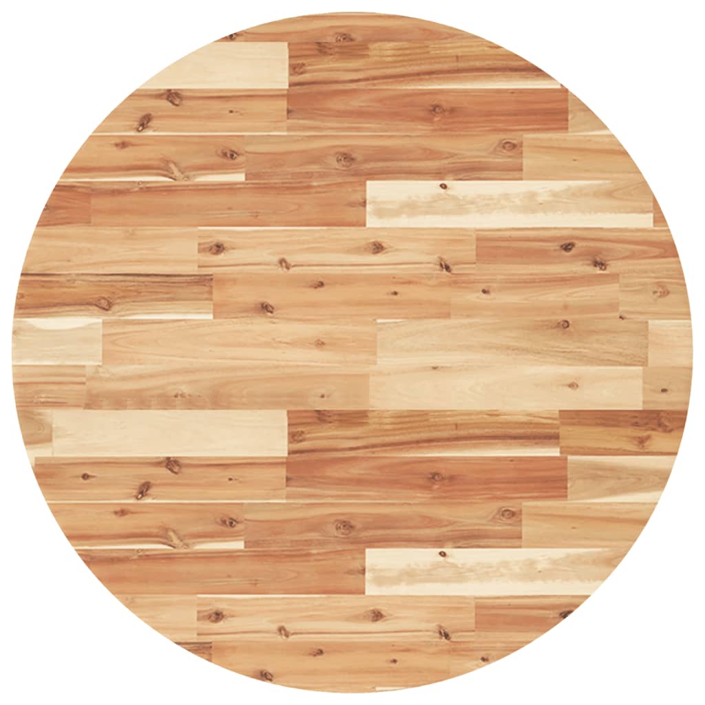 Tischplatte Rund Ø80x4 cm Massivholz Akazie
