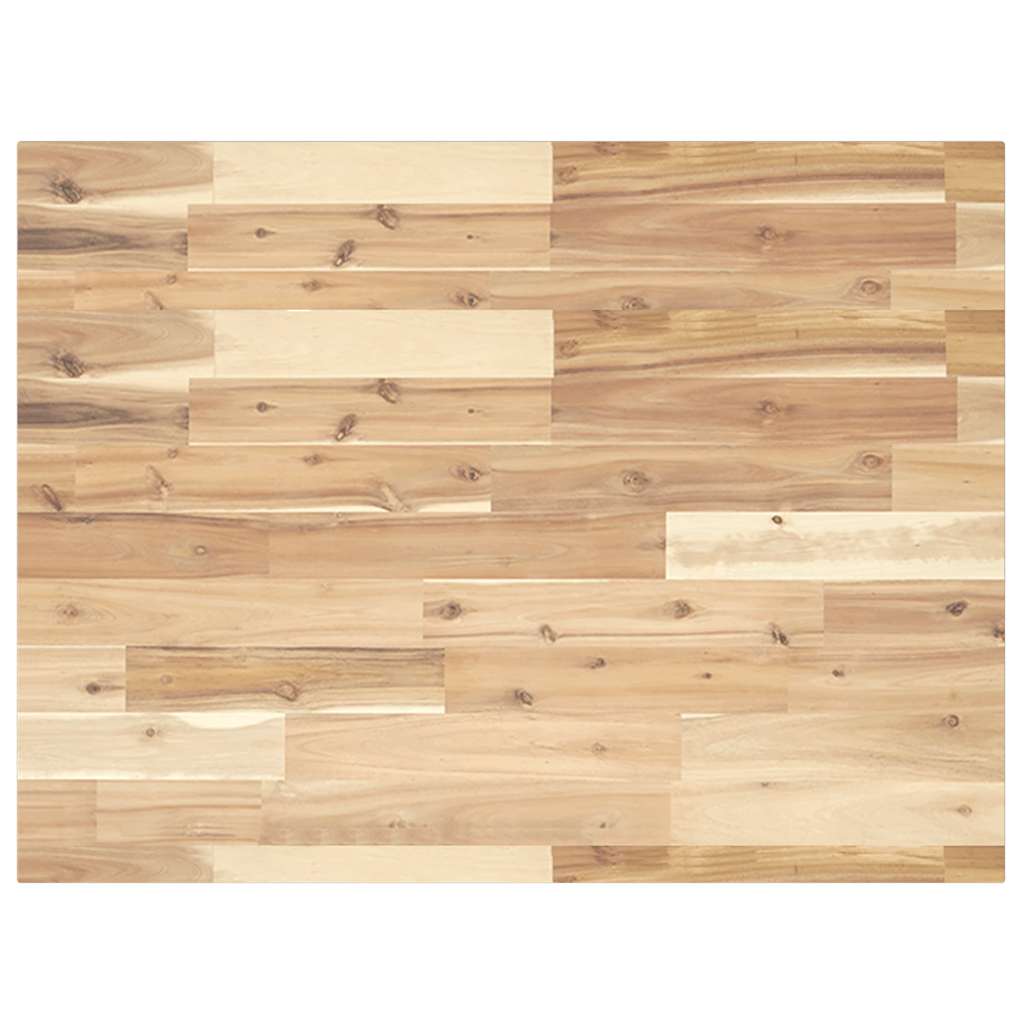 Tischplatte Rechteckig 80x60x2 cm Massivholz Akazie