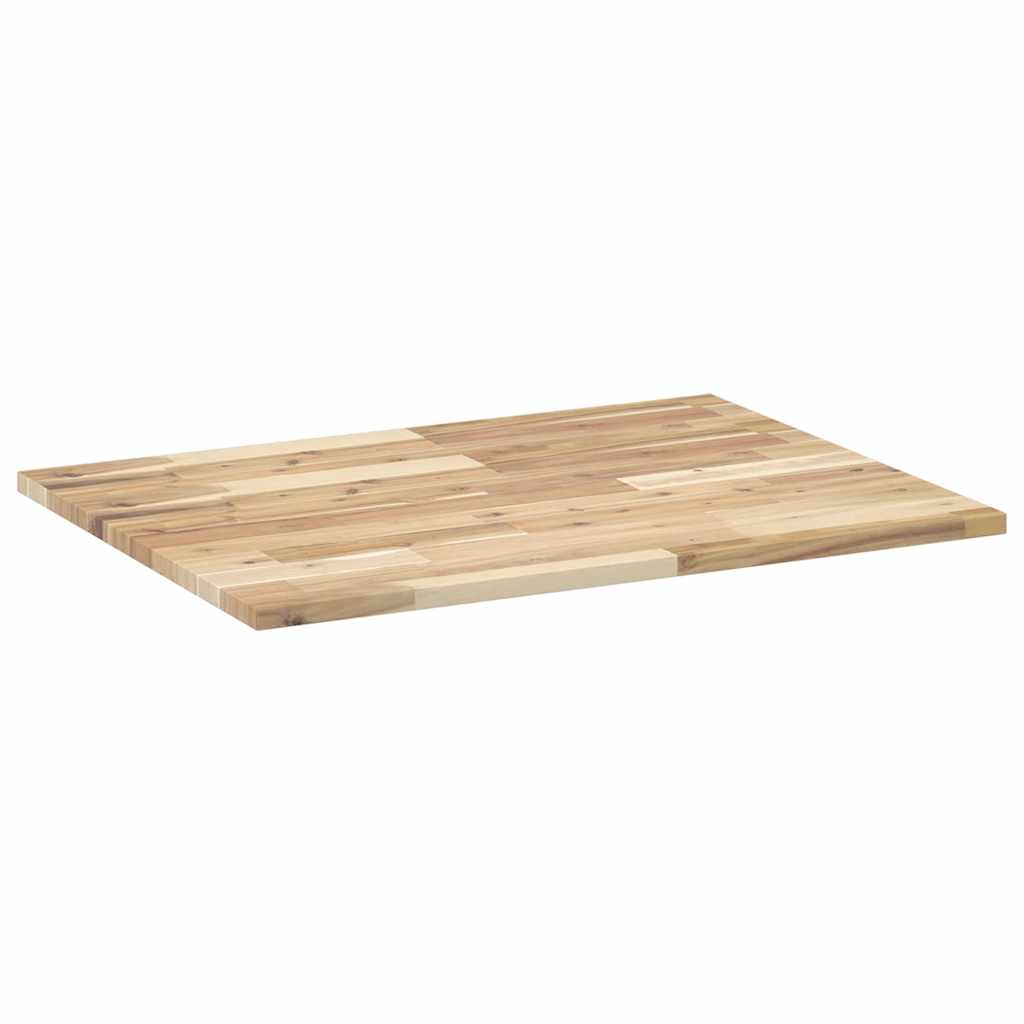 Tischplatte Rechteckig 80x60x2 cm Massivholz Akazie