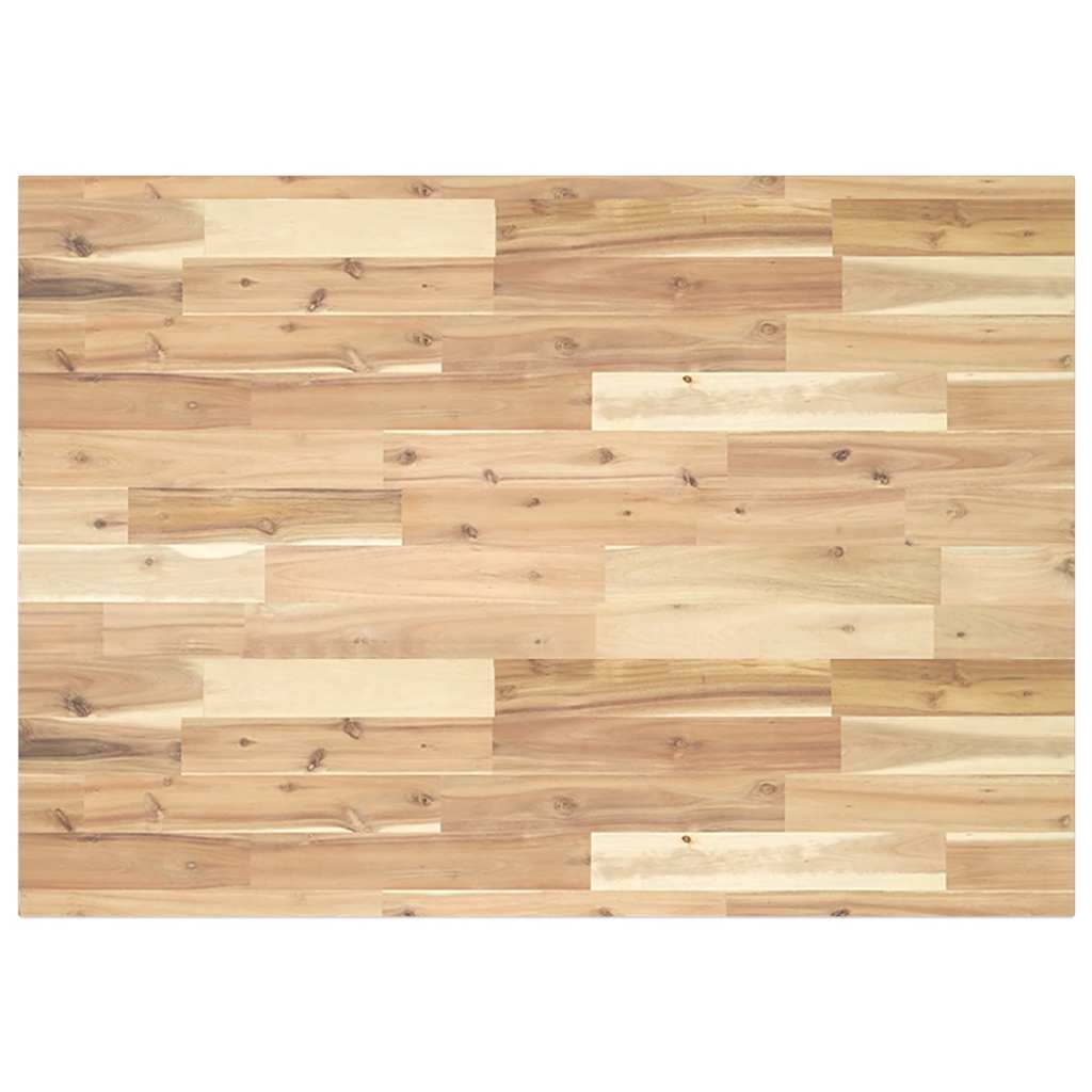Tischplatte Rechteckig 80x70x2 cm Massivholz Akazie