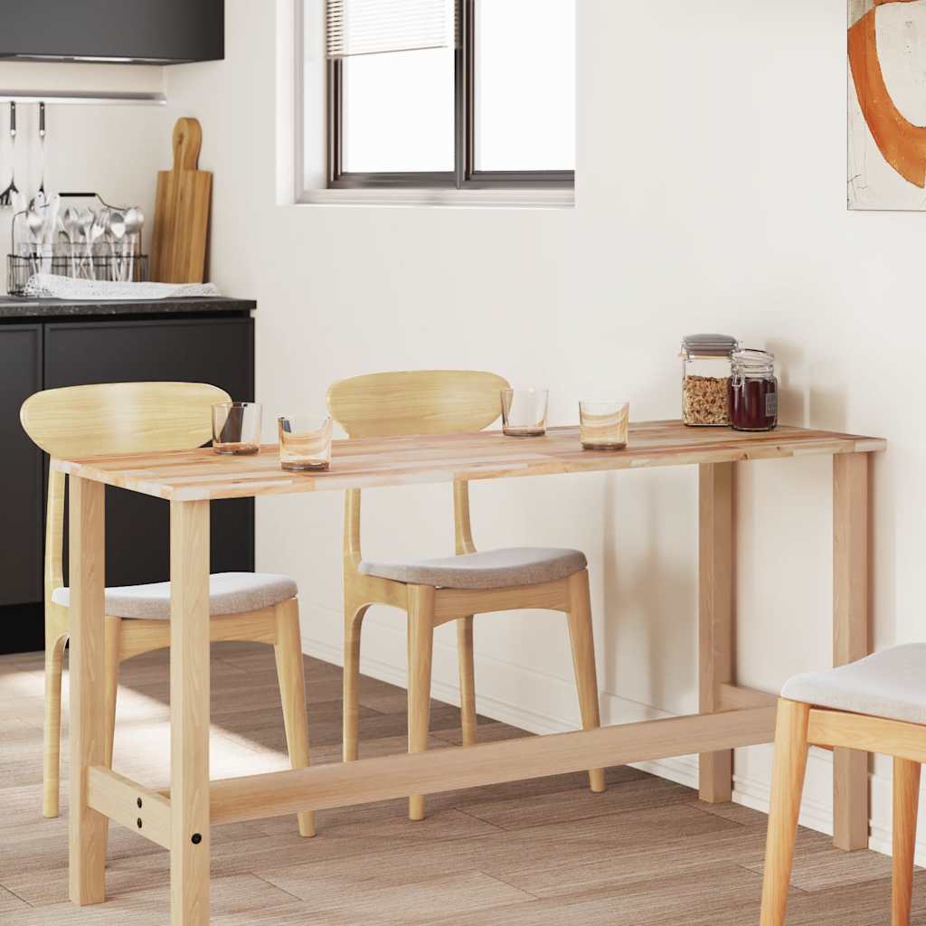Tischplatte Rechteckig 140x50x2 cm Massivholz Akazie