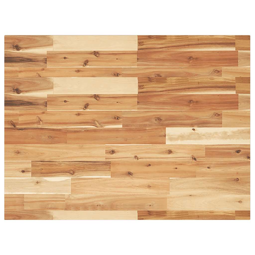 Tischplatte Rechteckig 80x60x2 cm Massivholz Akazie