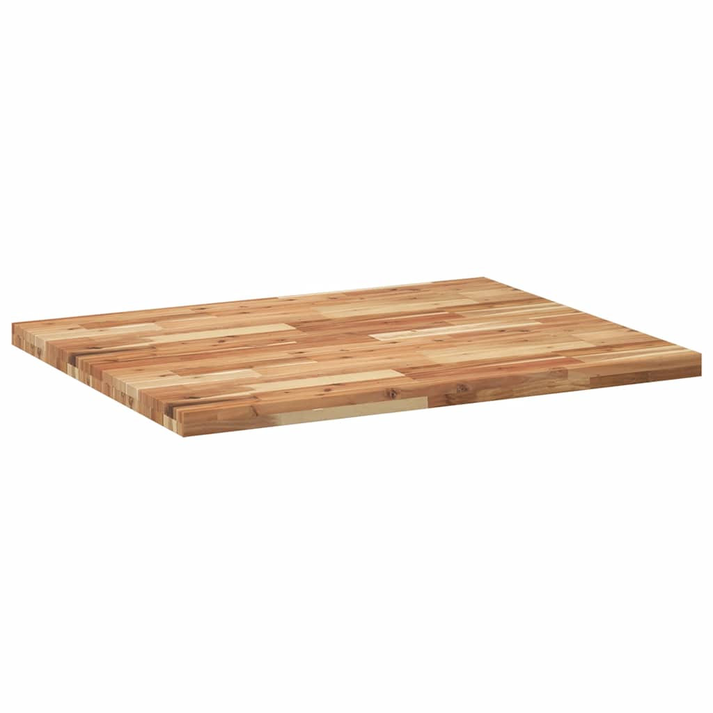 Tischplatte Rechteckig 100x80x4 cm Massivholz Akazie