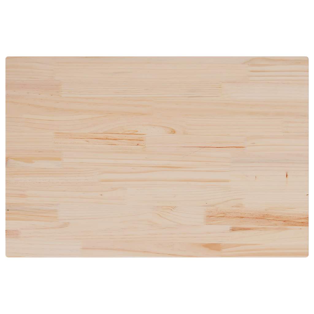 Tischplatte 80x50x1,7 cm Rechteckig Massivholz Kiefer