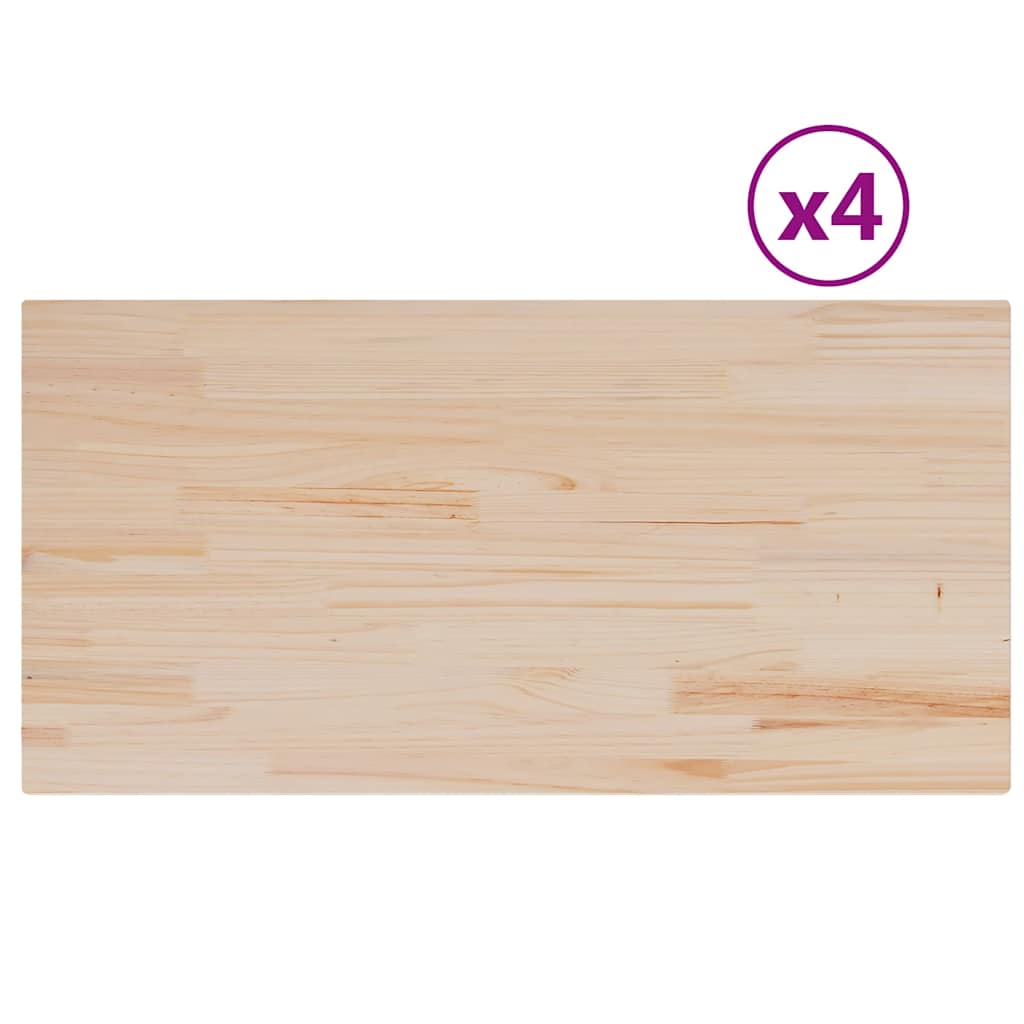 Tischplatten 4 Stk. 100x50x1,7 cm Rechteckig Massivholz Kiefer