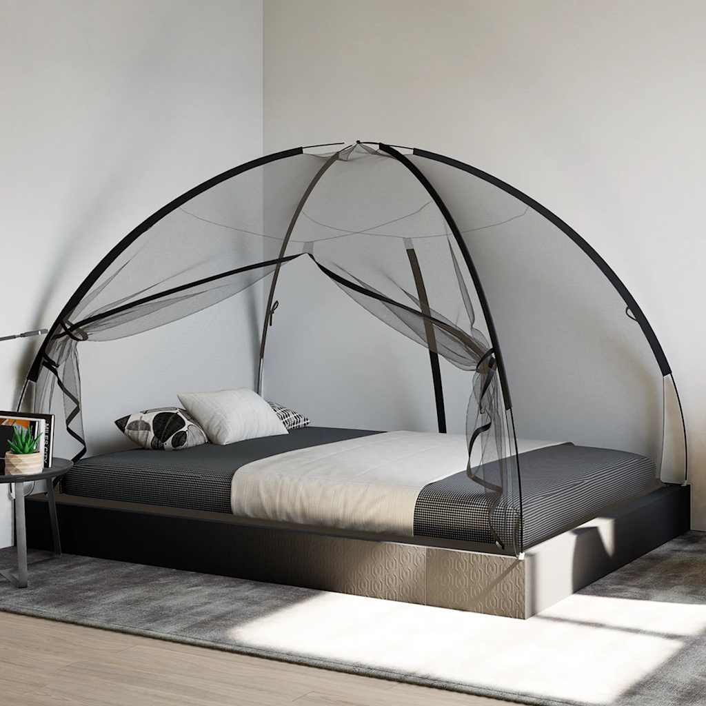 Moskito-Netzzelt Mongolisch 220 Schwarz 200x150x140 cm