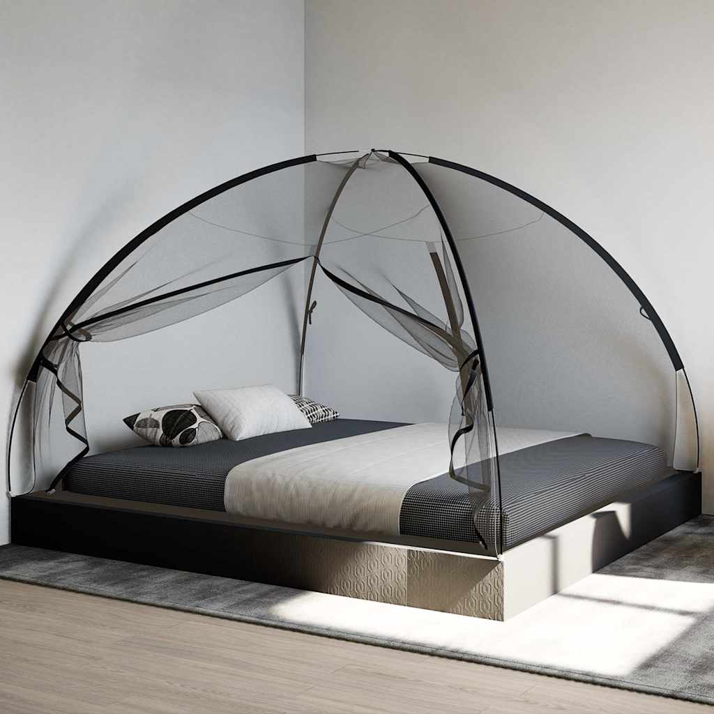 Moskito-Netzzelt Mongolisch 220 Schwarz 200x180x135 cm