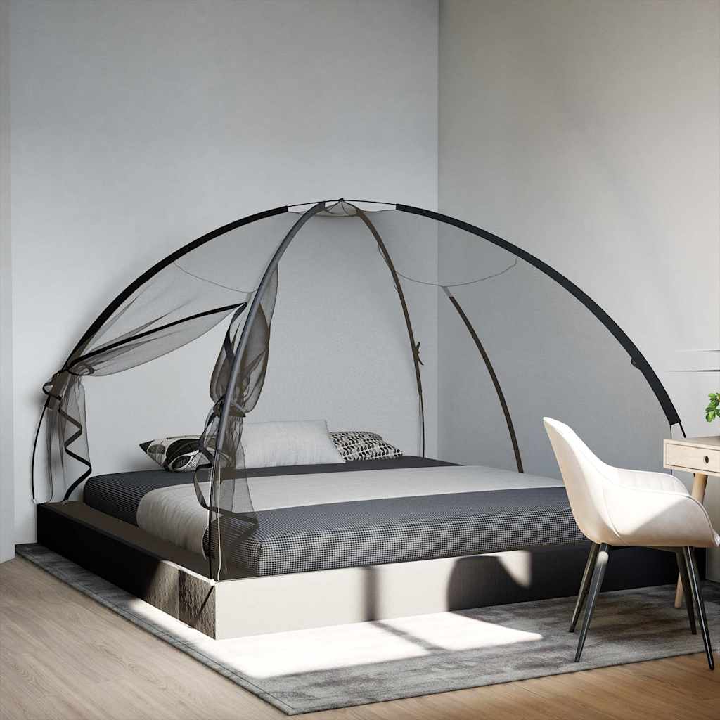 Moskito-Netzzelt Mongolisch 220 Schwarz 200x200x135 cm