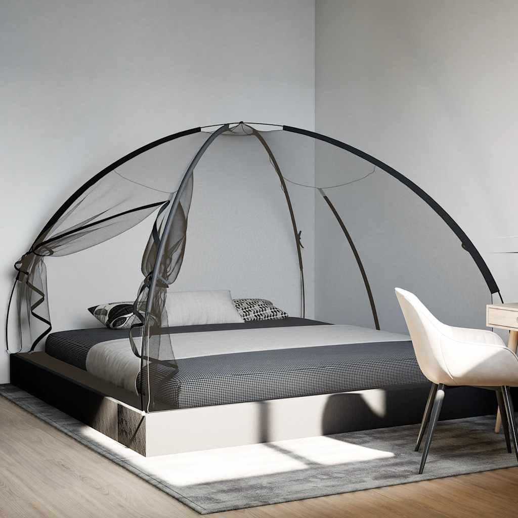 Moskito-Netzzelt Mongolisch 220 Schwarz 200x200x135 cm