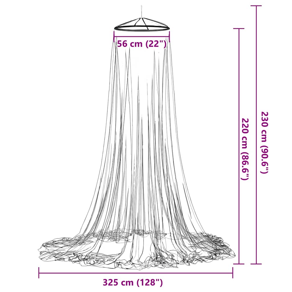 Moskito-Netz für das Bett A-Form 156 Mesh 1020 cm Polyester