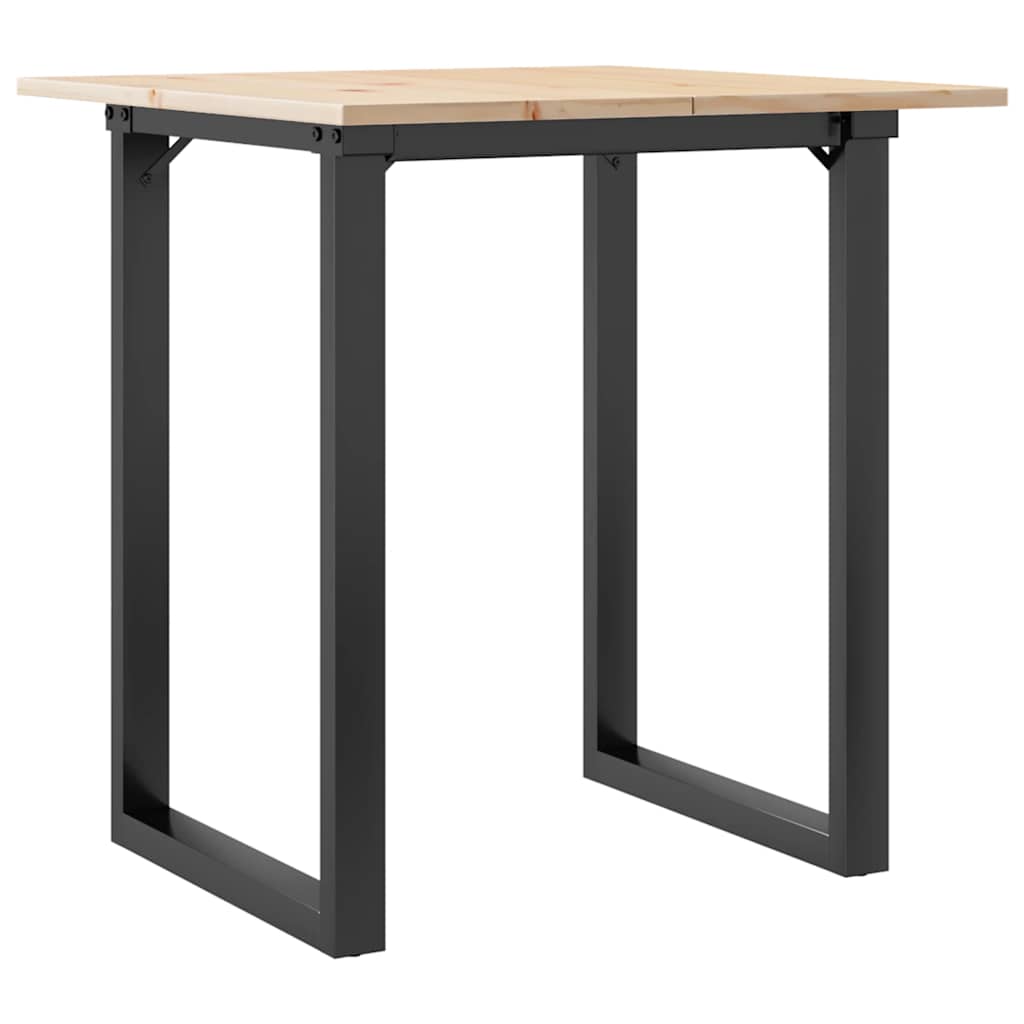 Esstisch O-Gestell 70x70x75 cm Massivholz Kiefer und Stahl