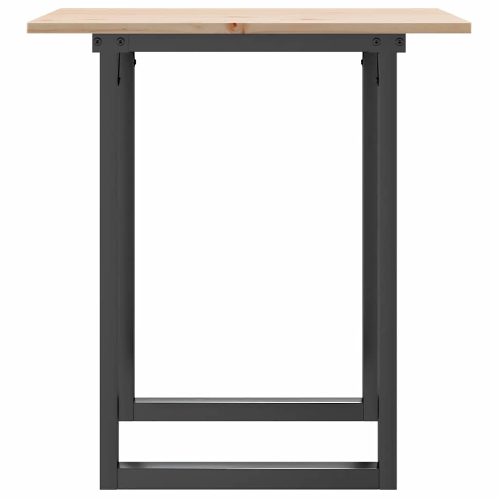 Esstisch O-Gestell 70x70x75 cm Massivholz Kiefer und Stahl