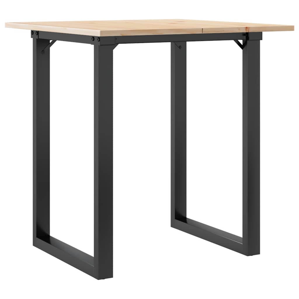 Esstisch O-Gestell 70x70x75 cm Massivholz Kiefer und Stahl