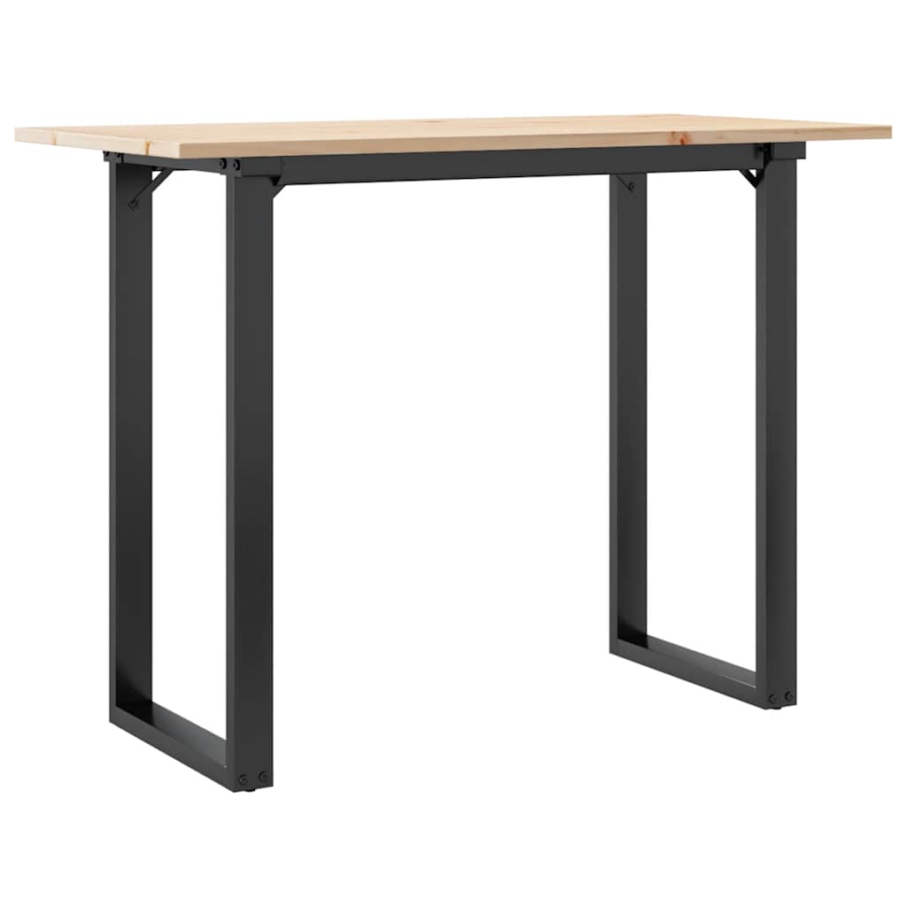 Esstisch O-Gestell 100x50x75 cm Massivholz Kiefer und Stahl
