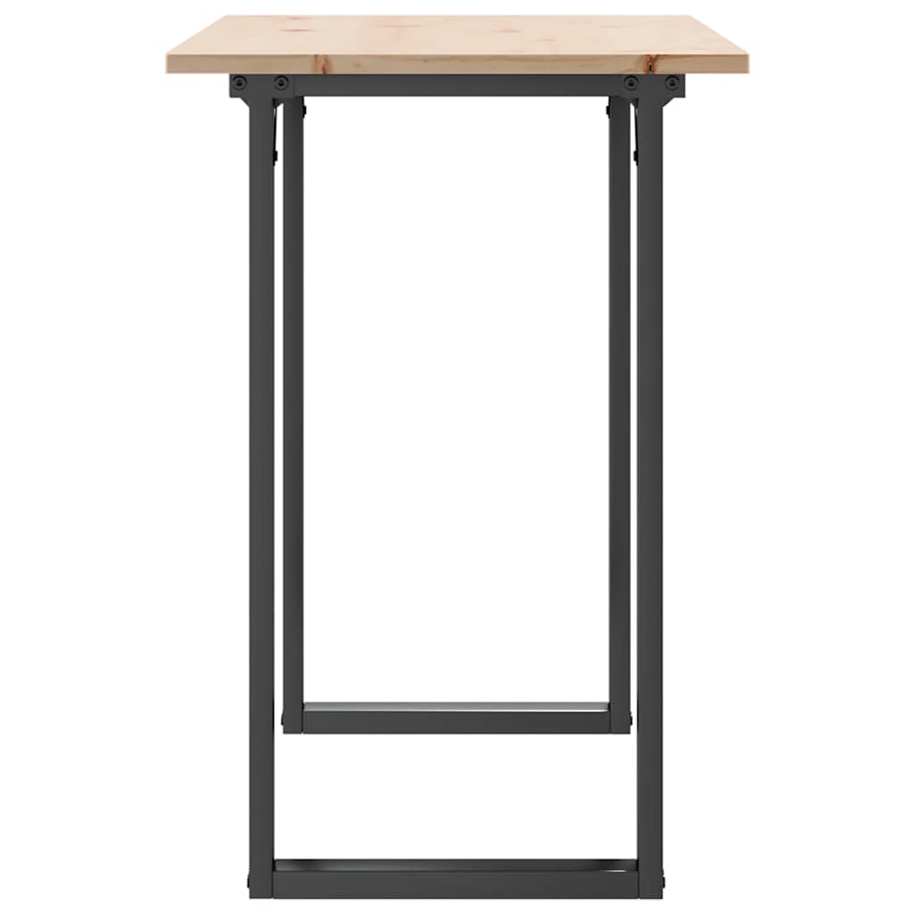 Esstisch O-Gestell 100x50x75 cm Massivholz Kiefer und Stahl