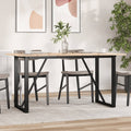 Esstisch O-Gestell 160x80x75 cm Massivholz Kiefer und Stahl