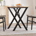 Esstisch X-Gestell 60x60x75 cm Massivholz Kiefer und Stahl