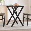 Esstisch X-Gestell 70x70x75 cm Massivholz Kiefer und Stahl