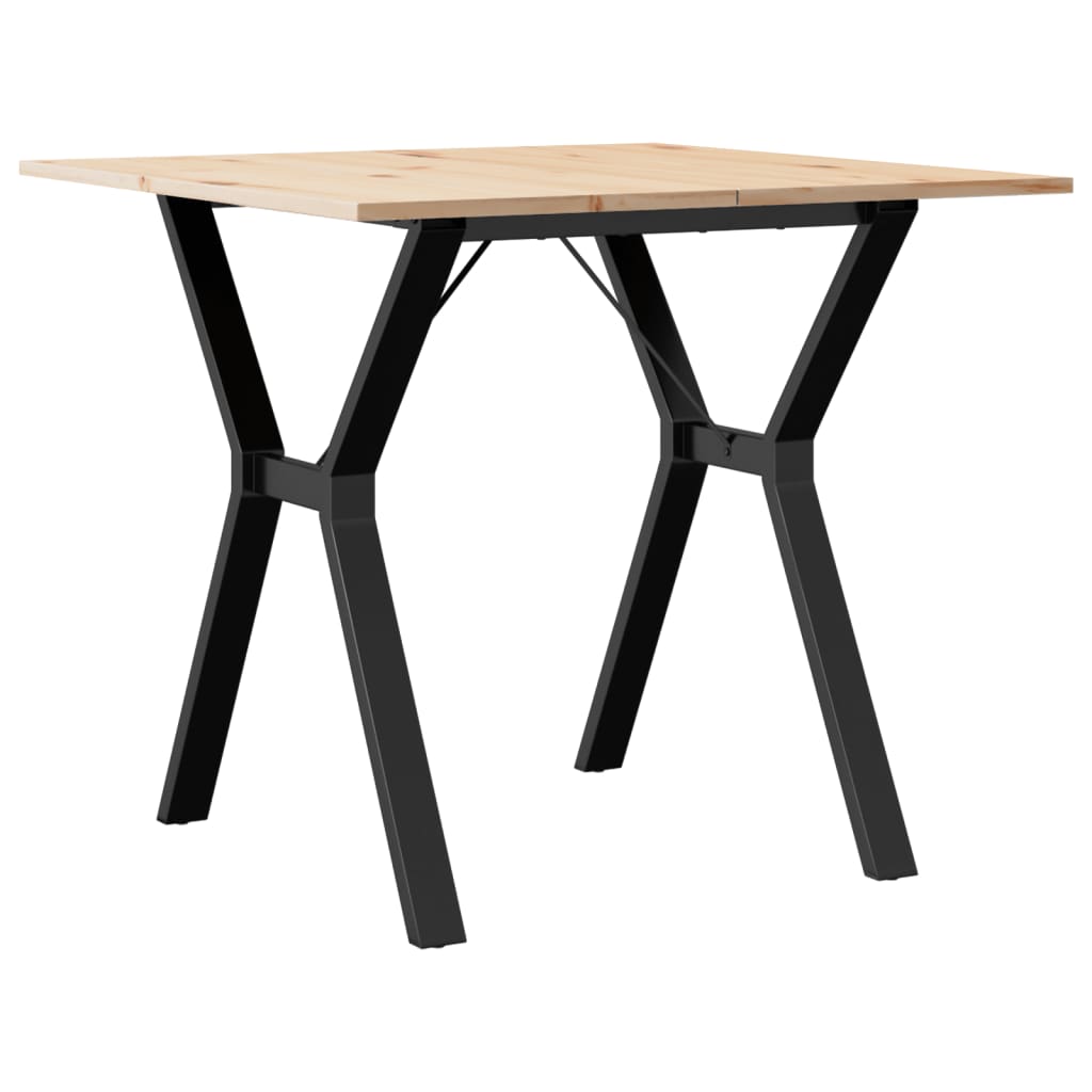Esstisch Y-Gestell 90x90x75 cm Massivholz Kiefer und Stahl