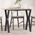 Esstisch Y-Gestell 100x50x75 cm Massivholz Kiefer und Stahl