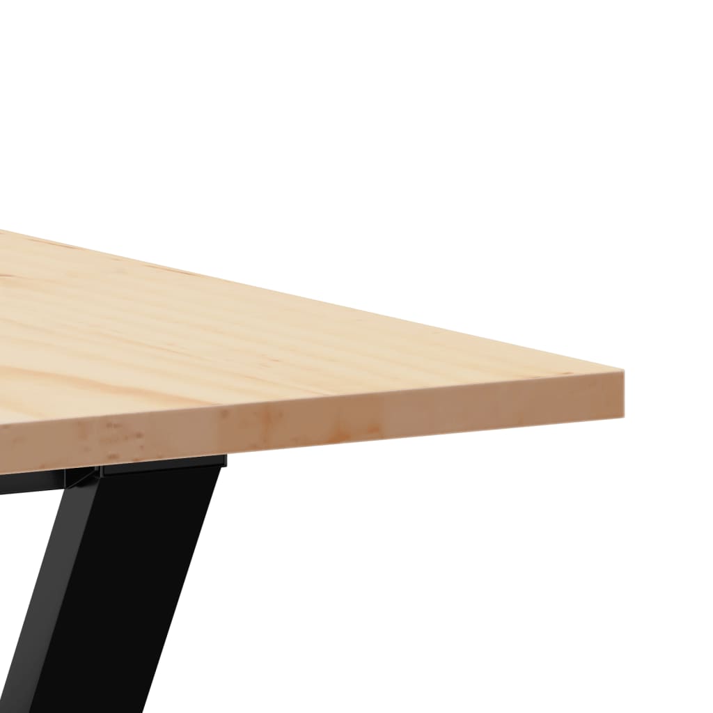 Esstisch Y-Gestell 200x100x75cm Massivholz Kiefer und Stahl